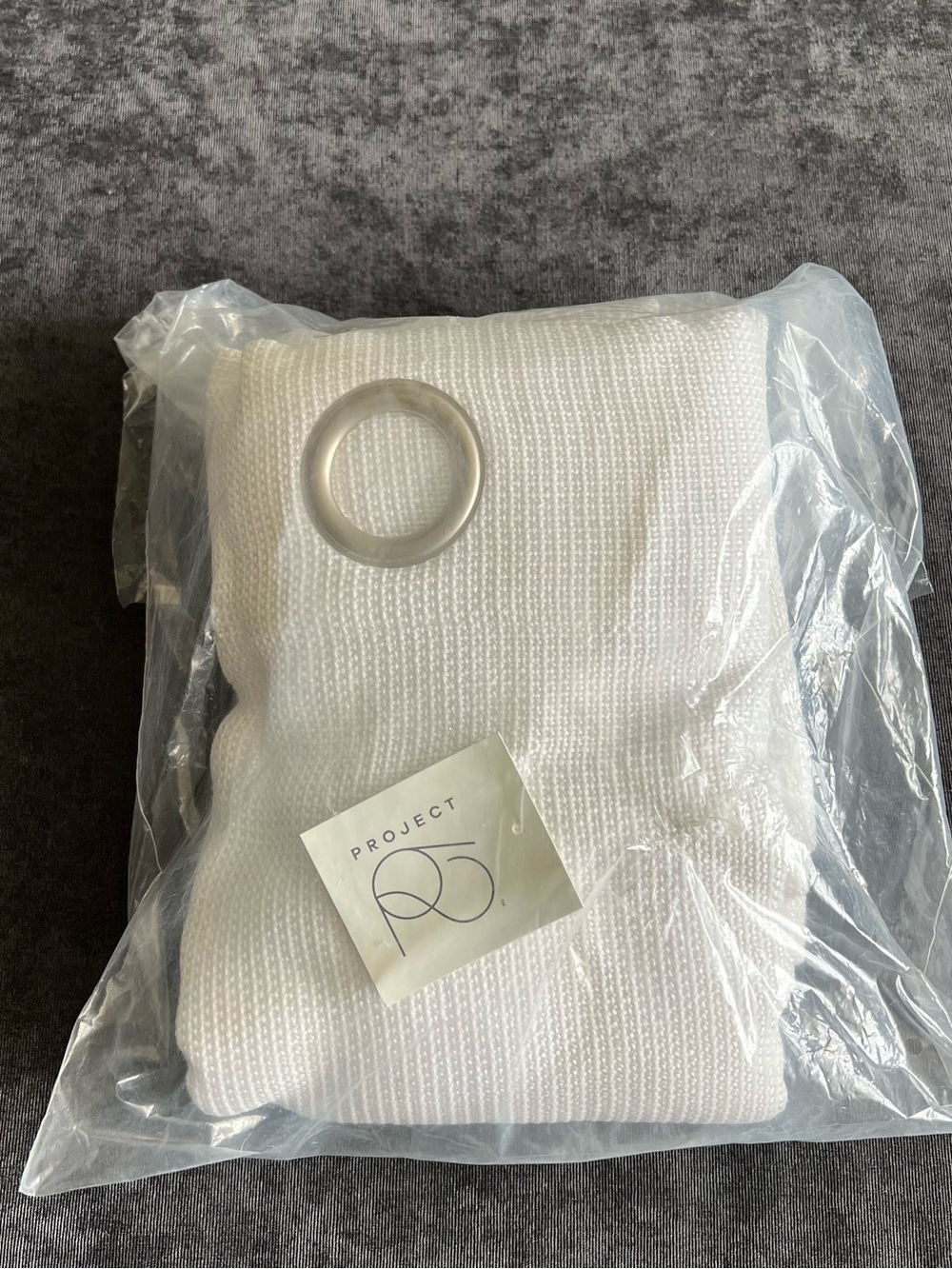 NWT Project 62 Luster Basket Weave Light Filtering Curtain Panel- Cream 63”x50”